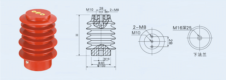 DUWAI 10KV conforme à la norme IEC haute tension 170 capteur capacitif en résine époxy pour appareillage de commutation