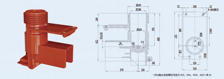 Caja eléctrica al aire libre de los contactos de alto voltaje de la caja de contacto de la resina de epoxi 35kV para el aislador