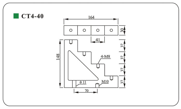 DOWE CT4 40 rojo CT4-30 aislador de barra colectora de bajo voltaje soporte aislante de separación de paso DMC / BMC 660V gratis 20