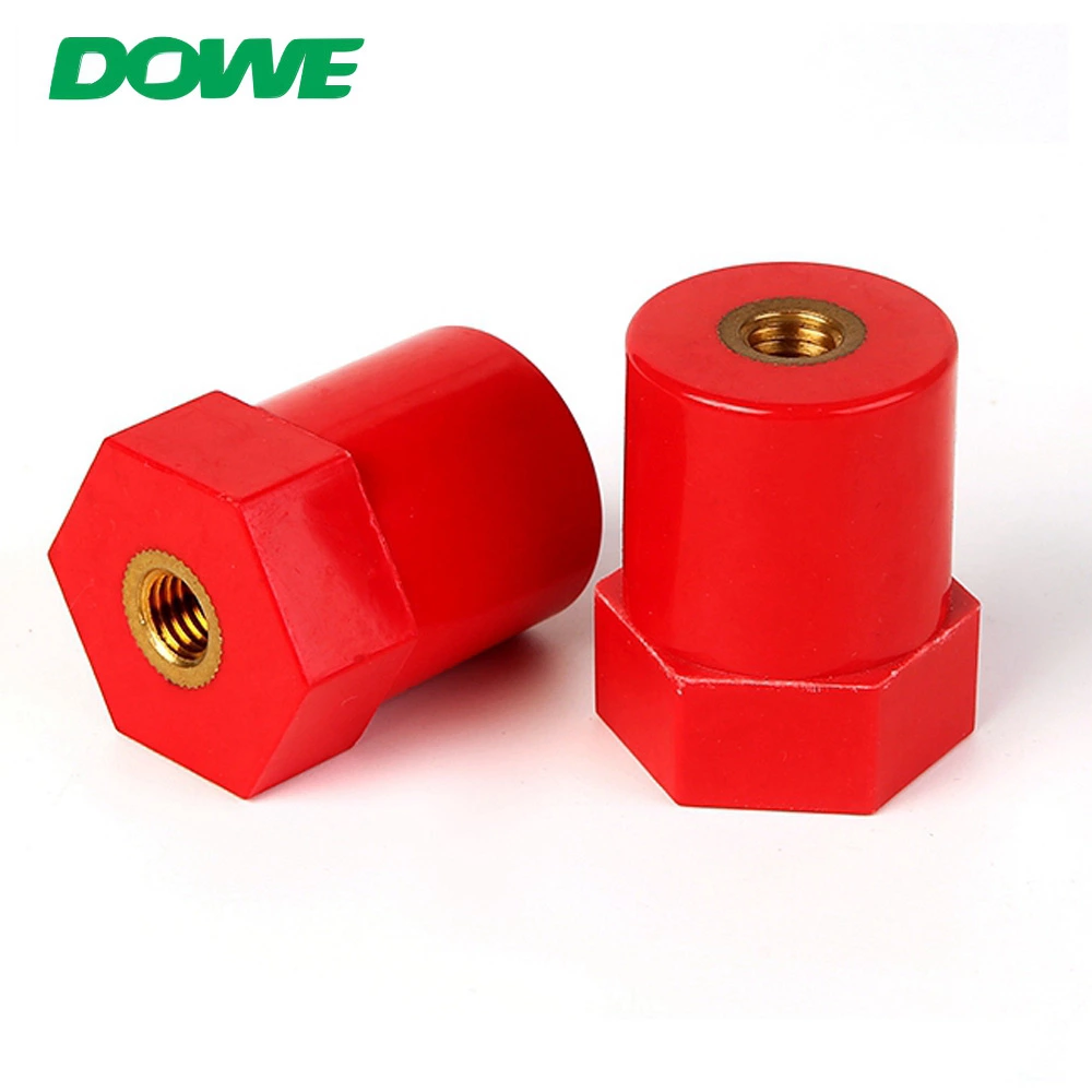 DOWE SB20X30 M6 ROSH Busbar Support Insulators Red Electrical Sb Series Low Voltage Epoxy Resin Composite