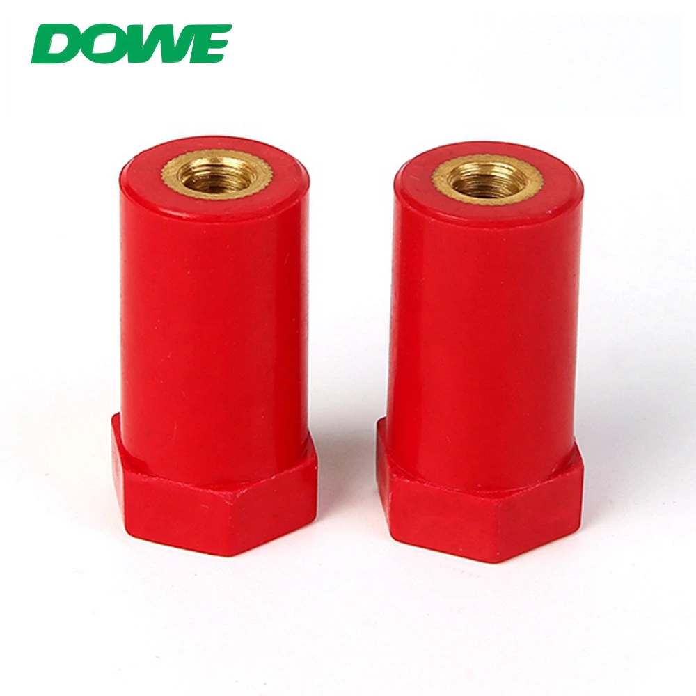 DOWE SB20X40M8 Electrical Support Low Voltage Epoxy Bus Bar Insulator Standoff Insulator for Control Panel Building with Brass Screw