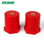 Aisladores de barra colectora de tornillo hexagonal redondo rojo DOWE SB30X40