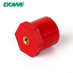 Isolateurs de barre omnibus à vis hexagonale ronde rouge pour batterie DOWE SB40X40 M8