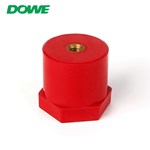 Isolateurs de barre omnibus à vis hexagonale ronde rouge pour batterie DOWE SB40X40 M8