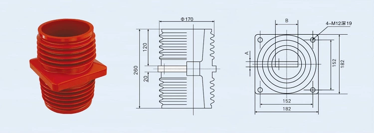 DOWE High Voltage 10kv Polymer Line Post Insulator Bushing