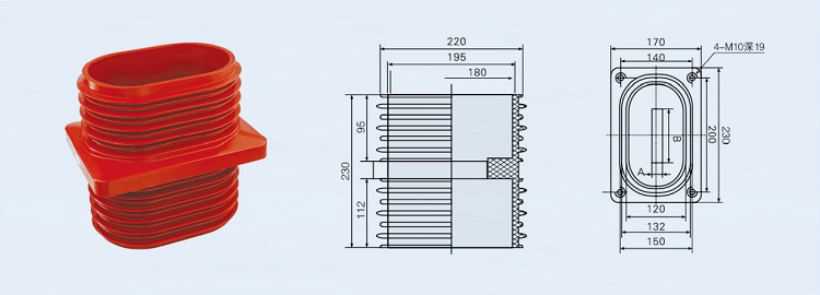 Высоковольтный шкаф изоляции 24кв TG3-24Q 175X255X218 KYN61 для шкафа распределительного устройства KYN61