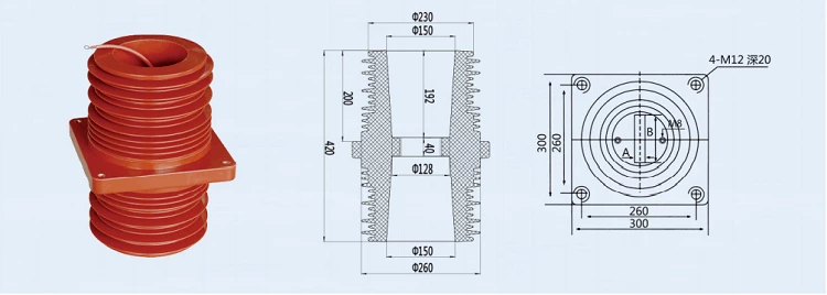 High voltage 35kv insulation epoxy resin switchgear bushing insulation transformer for cabinet