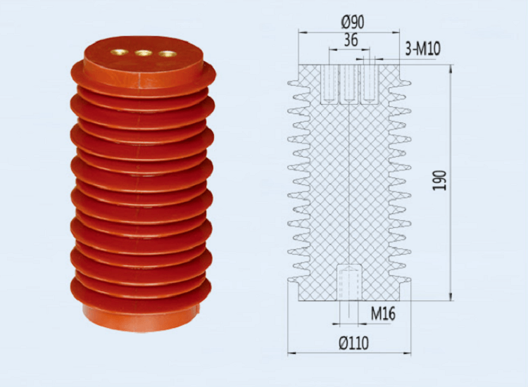 Isolateur en résine époxy DOWE 24KV 110X190 types d'isolateurs