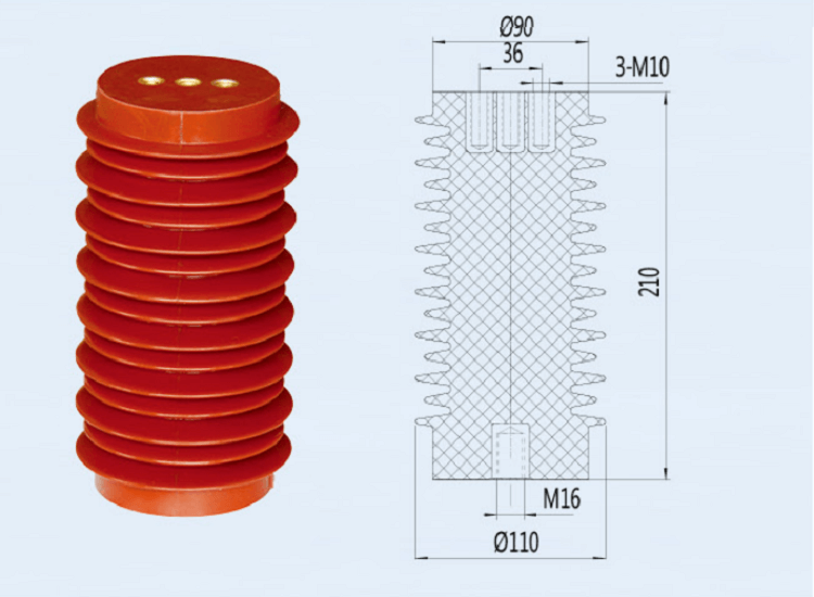 Isolateurs de barres omnibus en résine époxy d'isolateur haute tension DOWE 24KV