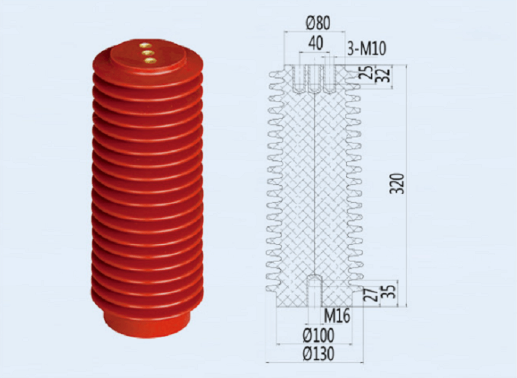 Isolateur de support de prix d'isolateur de barre omnibus de résine époxyde d'isolateur de DOWE 35KV bas