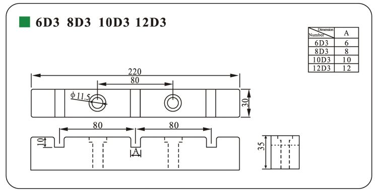 عازل كهربائي مخزون 10D3 Bus Bar Insulator Support Insulation Clamp China Factory
