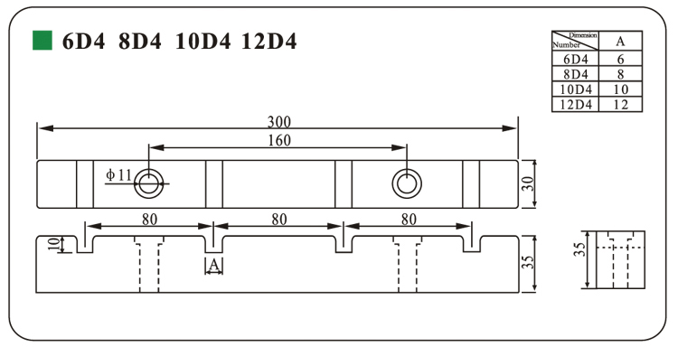 Abrazadera aislante de separación de bajo voltaje DOWE 8D4 Soporte trifásico de separación de aislamiento único