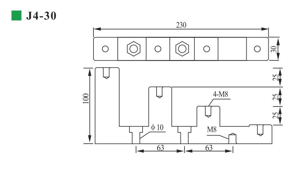 DOWE CJ4-30 CE Resin Insulators Step Insulator CT/CJ Low Voltage Insulator Busbar Support