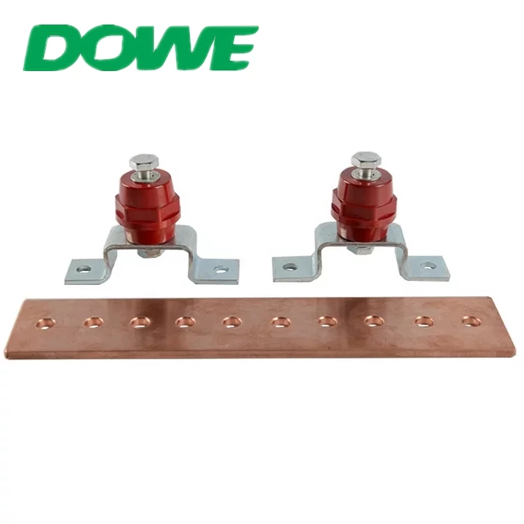 DOWE High Quality Solid Copper Grounding Busbar D-30 High Tension Earthing System Connection Pure Copper Plate