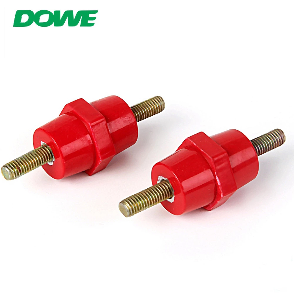 DOWE  Red Bus Bar Insulator SEP2519 Low Voltage Epoxy Resin Electric Busbar Standoff Insulators For Distribution Cabinet