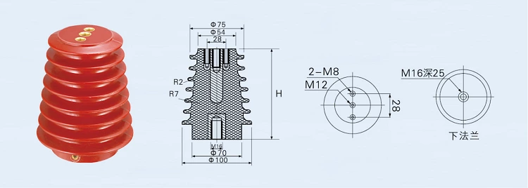 DOWE CG5-10Q/95-125 epoxy resin sensor current high voltage epoxy resin capacitive current sensor display