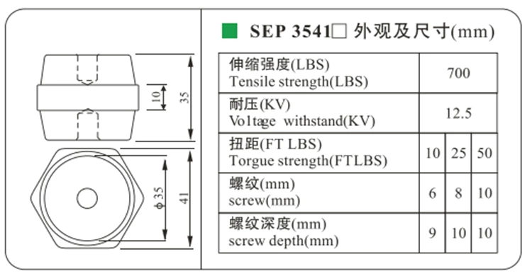 DOWE SEP Busbar Insulator Low Voltage Standoff Insulators SEP3541 Epoxy Resin Insulators Manufacturers For Electric Industry