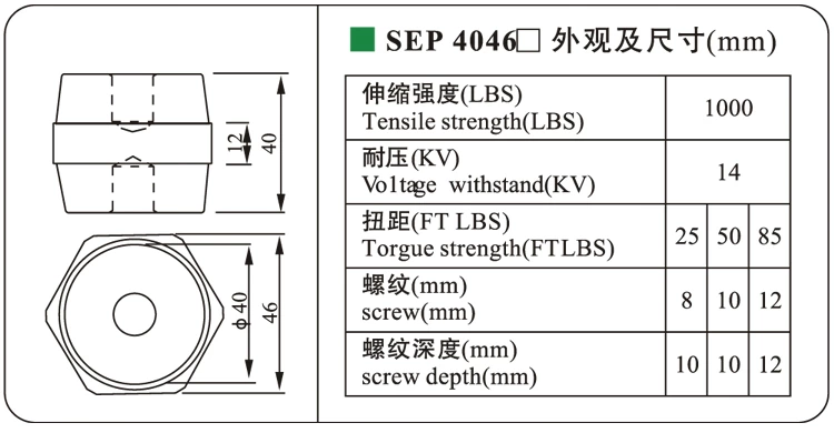 DOWE SEP4046 Epoxy Resin Low Volt Busbar Insulator China Bus-bar Support Clamp Ceramic Standoff Insulator Supplier