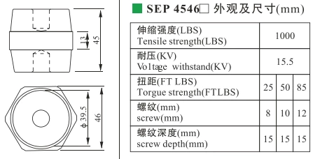 DOWE SEP Busbar Isolator China Low Voltage Clamp Factory Epoxy Insulator Manufacturers SEP4546 Bus Bar Insulation