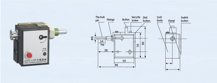 DOWE High Voltage DSN-I/Y Electric Lock Switch Gear DSN-I/Z Electric Lock  Electromagnetic Lock Automatic High Voltage Cabinet