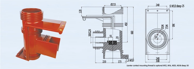 DOWE CH3-35Q/660 High Voltage Insulated Epoxy Resin Shielding Contact Box For Ac Movable Metal-clad Enclosed Switch Gear