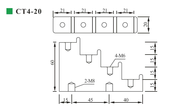 DOWE CT Busbar Low Voltage Custom Electric Bar Busbar Standoff Insulators For Distribution Box Board Panel