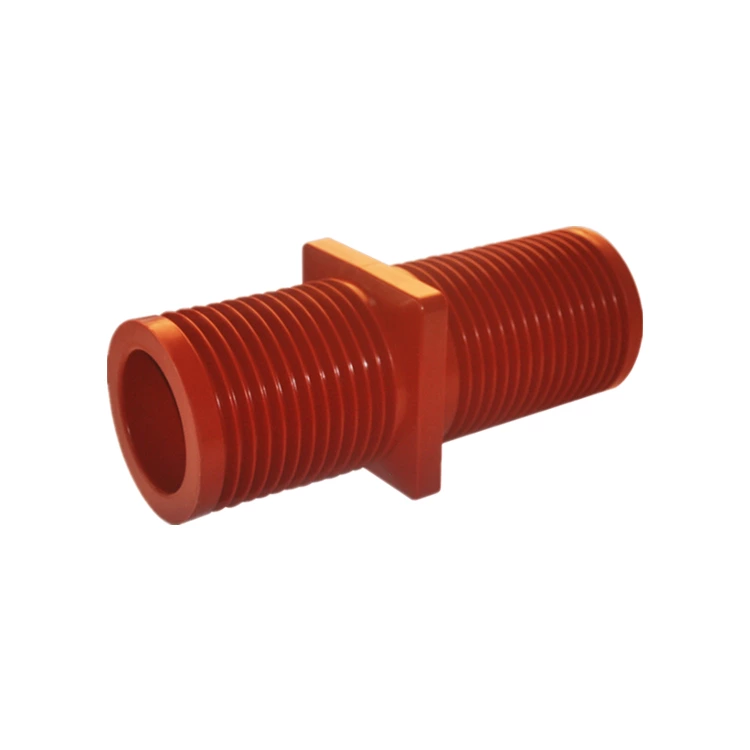 DUWAI 40.5KV High Voltage Epoxy Indoor Red Insulated Plastic Wall Bushing Through Wall Bushing For Electric Switch Gear