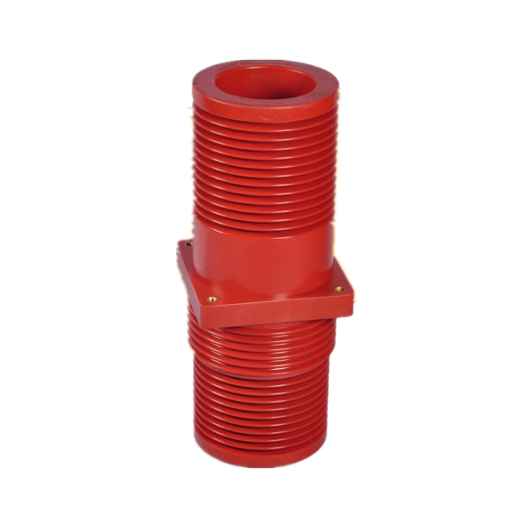 DUWAI 40.5KV High Voltage Epoxy Indoor Red Insulated Plastic Wall Bushing Through Wall Bushing For Electric Switch Gear