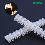 Nylon Plastic X3 PVC Screw Terminal Block Strips PA66 Terminal block 10A / 450V Wire Connector