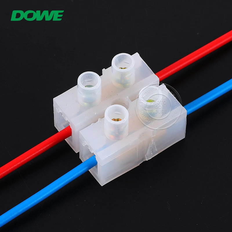 Nylon Plastic X3 PVC Screw Terminal Block Strips PA66 Terminal block 10A / 450V Wire Connector