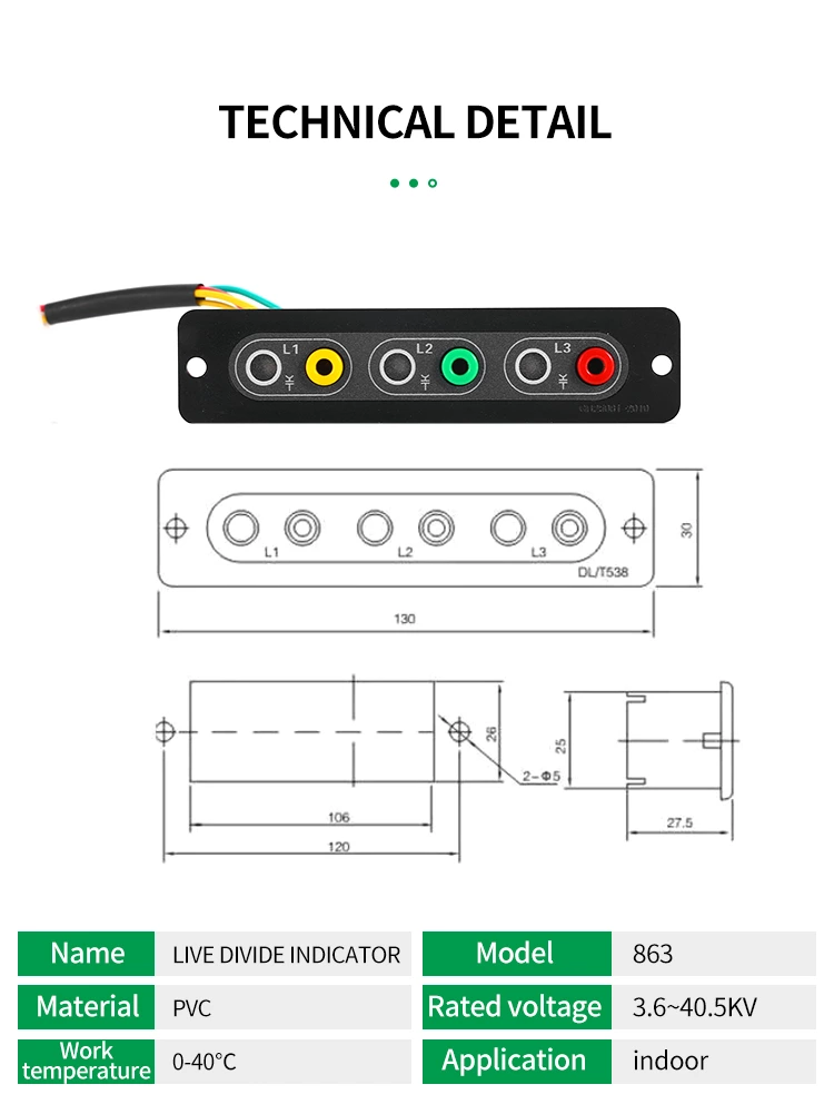 DUWAI Electric Display 863 Indoor High Voltage Devide Live Display