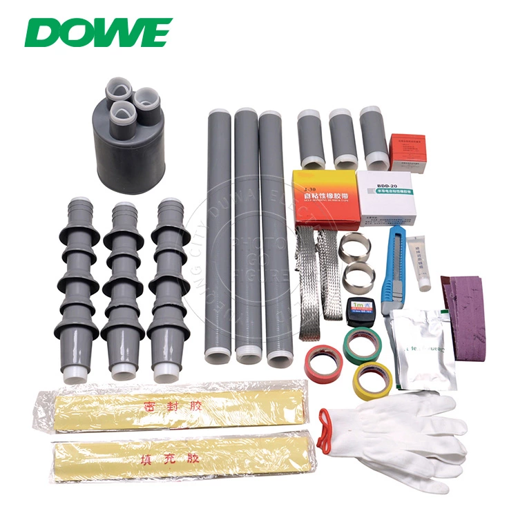 DUWAI Three Core 10kV High Voltage Cold Shrink Outdoor Cable Terminal Kit for XLPE Cable WLS-15/3