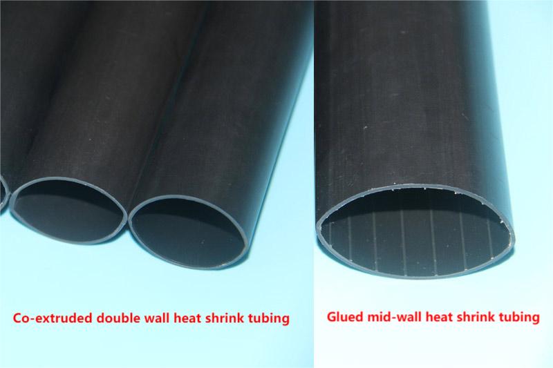 ¿Cuál es la diferencia entre el tubo termorretráctil adhesivo de doble pared y el tubo termorretráctil adhesivo de pared media?