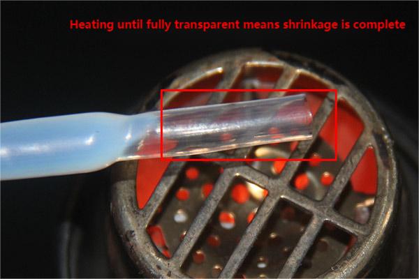 Température de retrait et méthode de retrait par chauffage rapide du tube thermorétractable en téflon