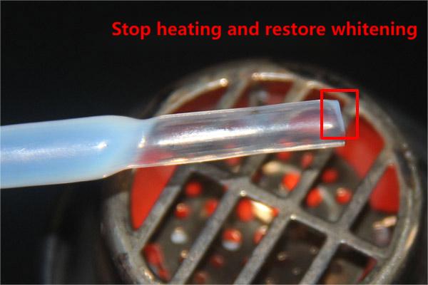 Temperatura de contracción y método rápido de contracción por calentamiento del tubo termocontraíble de teflón