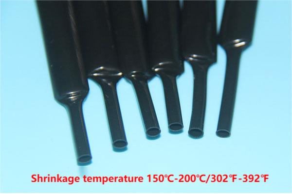 ¿Cuál es la temperatura de contracción de varios tipos de tubos termorretráctiles?