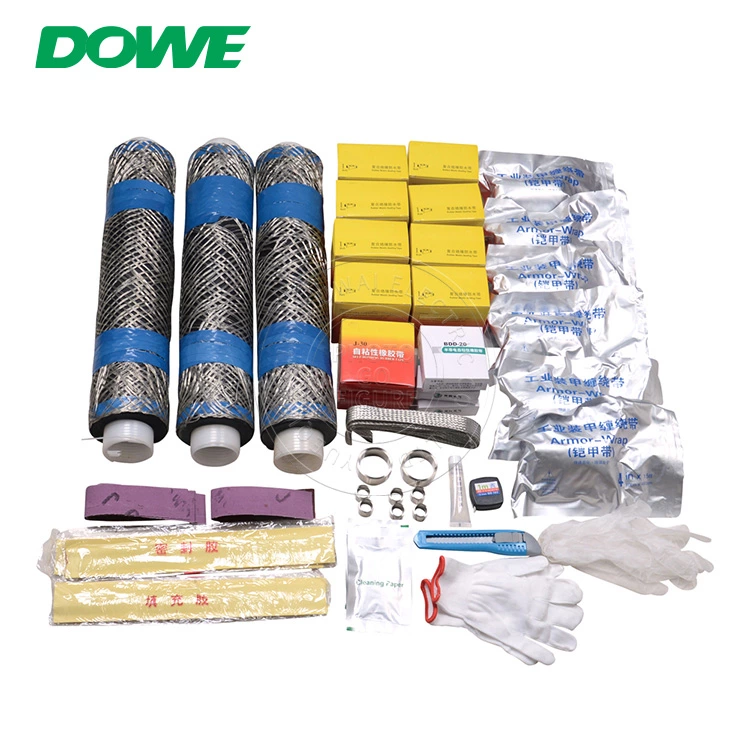 DUWAI Three Core Silicone Rubber Insulated Cold Shrink 26/35kV Cable Bushing Kit Intermediate Connection ZLS-35/3