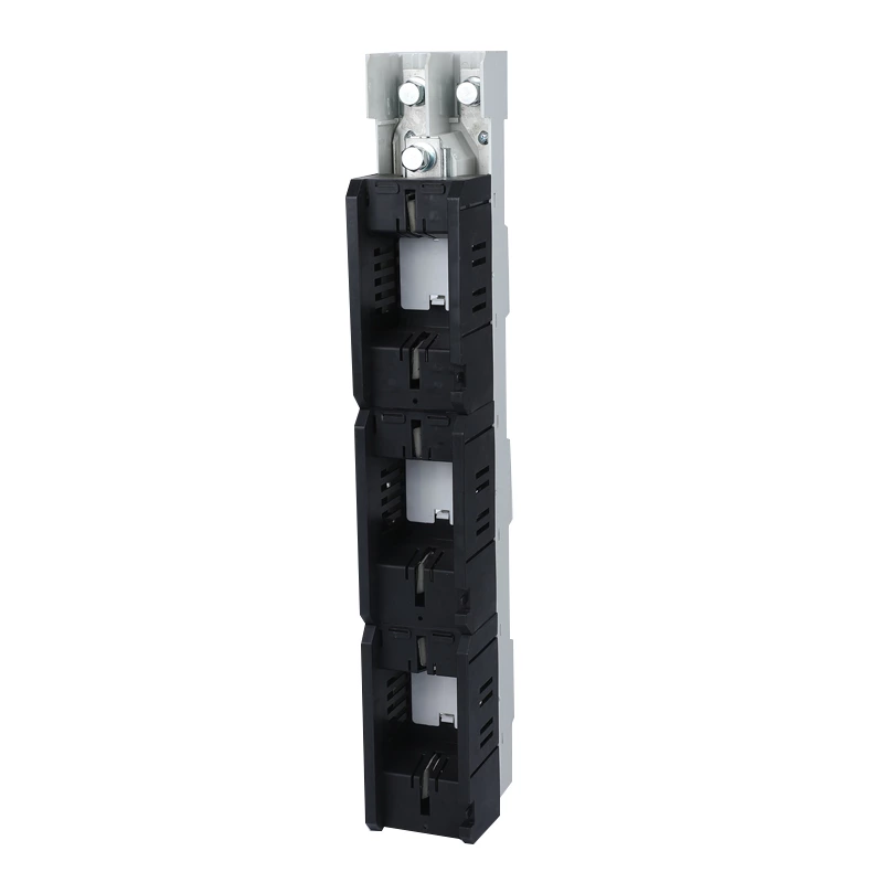 DOWE BTR5 Copper V-clamp Fuse Rail Disconnector 3-Pole Vertical Fuse Rail Switch Disconnector Low-Voltage Fuse Base